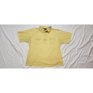 Sportswear Sears Polo Shirt 80s 90s Vintage Collar Yellow Men's Size XL